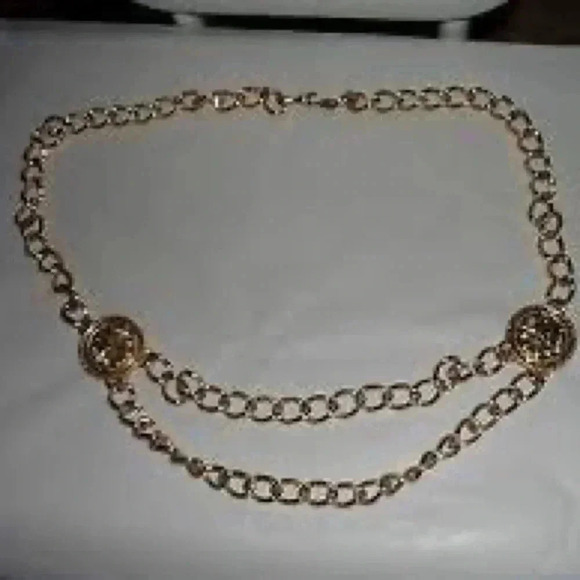 Escada Vinatge Designer Women’s Gilted Gold Tone Couture Chain Link Belt - Picture 11 of 15